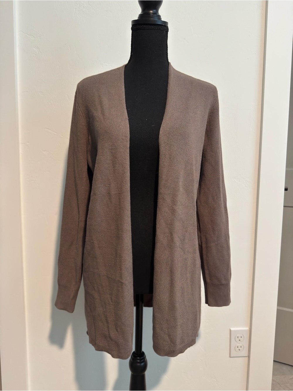 Cyrus Brown Knit Open Front Cardigan Sweater M